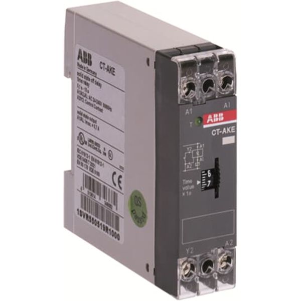 CT-AKE Time relay, OFF-delay solid-state, 1n/o, 0.3-30s, 24-240VAC image 2