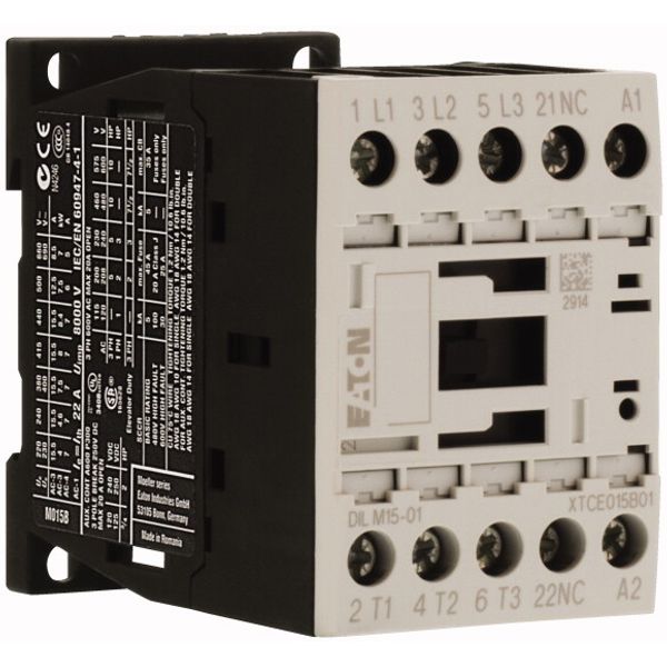Contactor, 3 pole, 380 V 400 V 7.5 kW, 1 NC, 48 V 50 Hz, AC operation, Screw terminals image 4