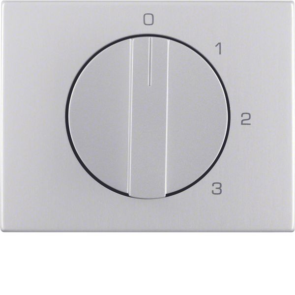 Centre plate rotary knob 3-step switch, neutral position, K.5, alu, al image 1