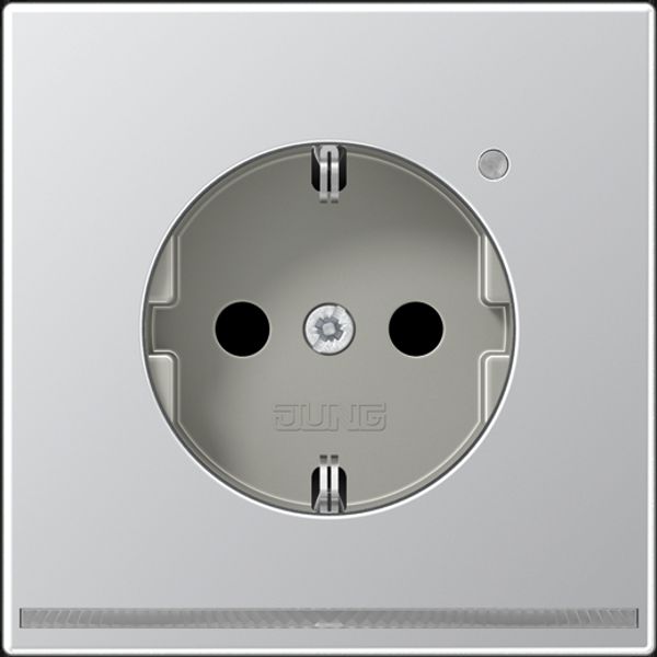 Schuko socket with LED pilot light AL1520-OLNW image 1