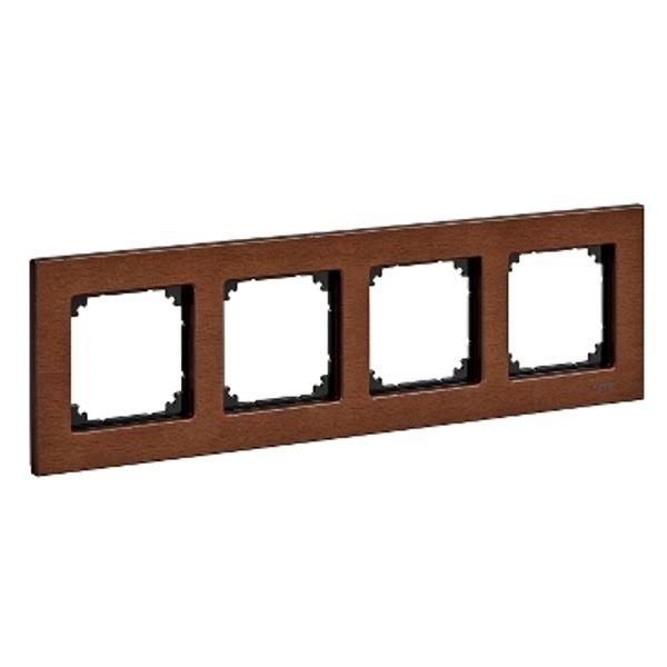 Wood frame, 4-gang, Cherry wood, M-Elegance image 2