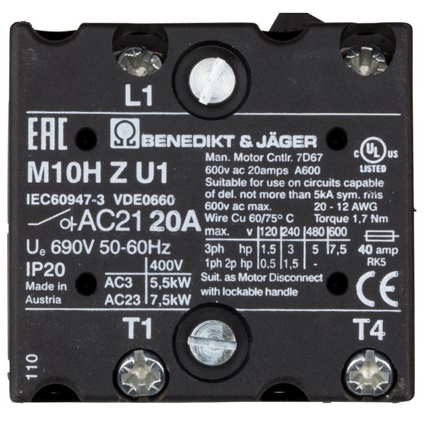 Changeover switch w. 0 Pos.,1P, 20A, central mounting 22,5mm image 3