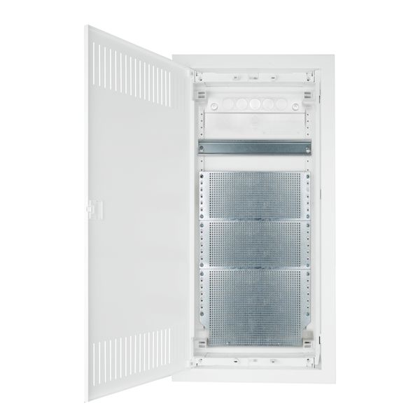 Flush-mounted media enclosure 4-rows - solid wall image 2