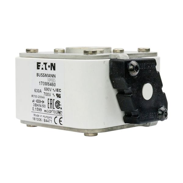 Fuse-link, high speed, 630 A, AC 690 V, size 3, aR, IEC, UL, type K indicator image 10