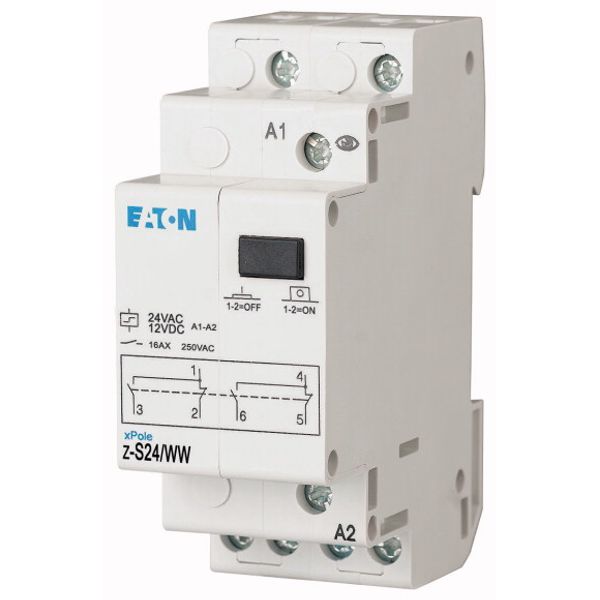 Impulse relay, 24AC/12DC, 2W, 16A, 50Hz, 2SU image 2