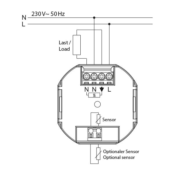 Clock thermostat as room controller, AC 230V, 1NO contact, 10 A, blue backlighting image 4