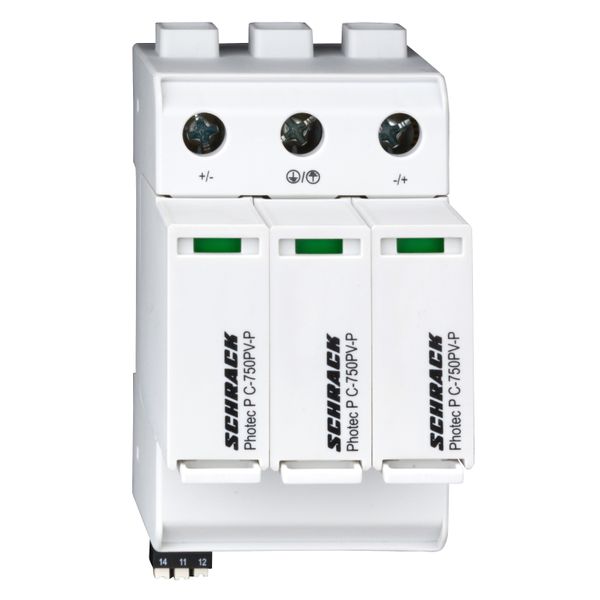 PV Surge Arrester Class 2 (C) 1500VDC, In 20kA+Aux.Cont. image 1