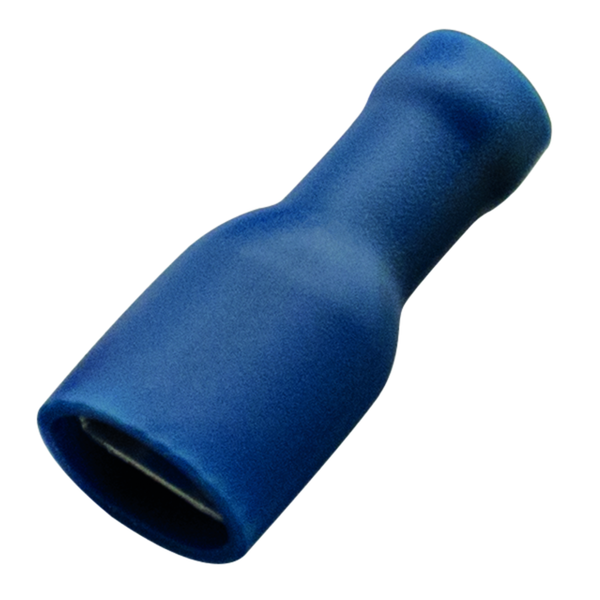 Flat plug sleeve (female) 1.5-2.5/6.3x0.8 blue fully insulated JIS image 1