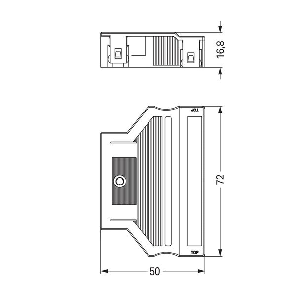 Strain relief housing 6-pole for 2 cables black image 6