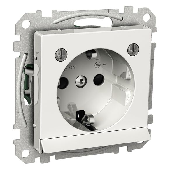 Exxact single socket-outlet with adjustable illumination light screw white image 2