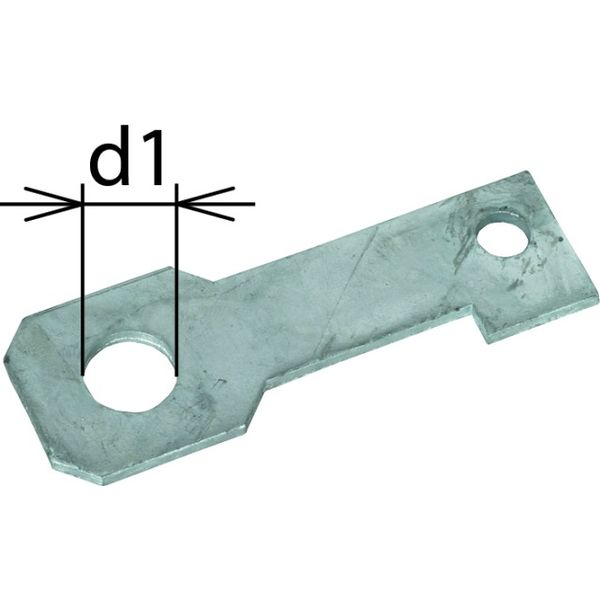 Connection bracket IF3 straight bore diameter d1 33 mm image 1