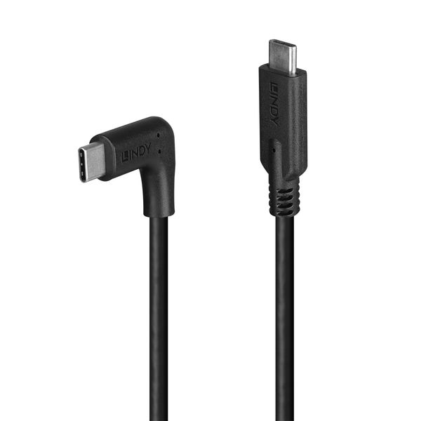 0.5m USB 3.2 Type C Cable, 90° Right Angle, 10Gbps image 1