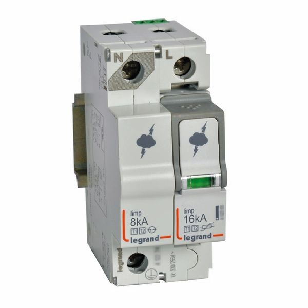 SPD - protection of main distribution board - T1+T2 - limp 8 kA/pole - 1P+N left image 1