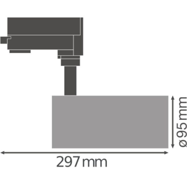 TRACKLIGHT SPOT D95 55W 55 W 3000 K 90RA NFL GY image 20