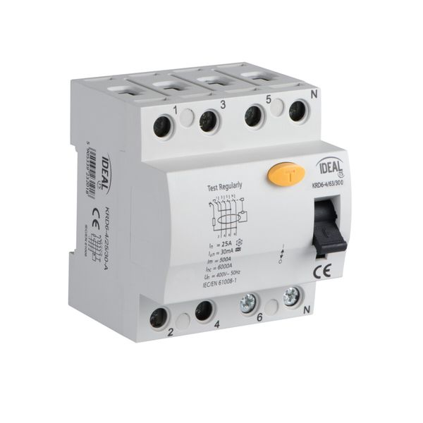 KRD6-4/63/300 Residual-current circuit breaker, 4P KRD6-4 image 1