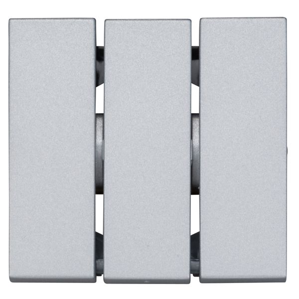 Rocker for switch 3-gang, silver image 1