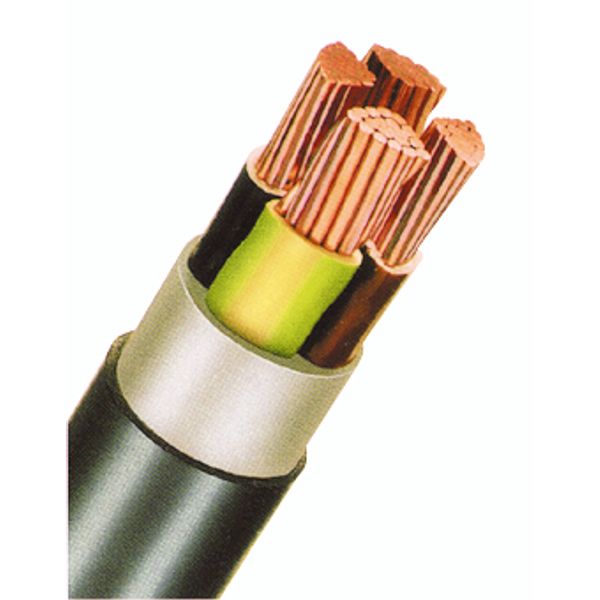 PVC Insul. Heavy Current Cable 0,6/1kV NYY-J 3x50/25sm/rm bk image 1