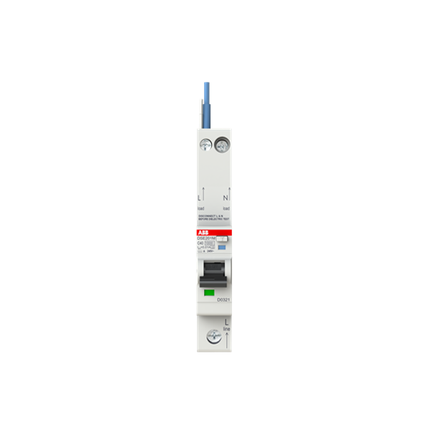 DSE201 M C40 A10 - N Blue Residual Current Circuit Breaker with Overcurrent Protection image 3