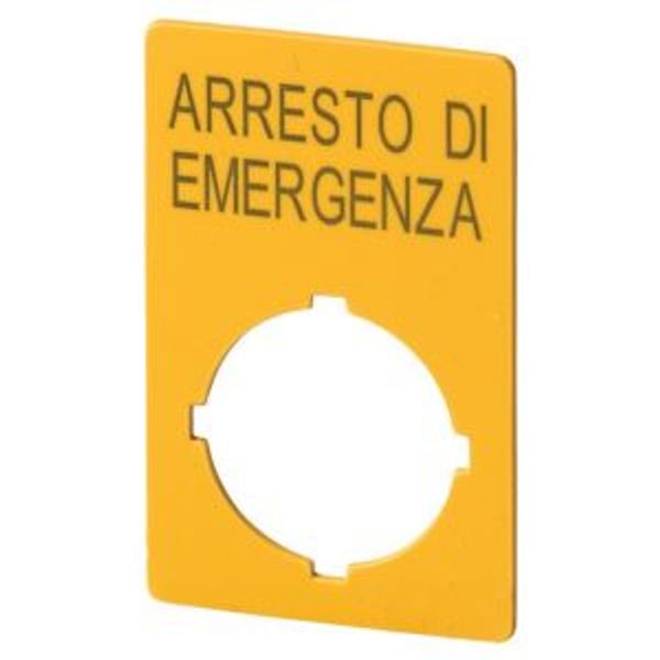 Label, emergency stop, HxW=50x33mm, yellow, arresto di emergenza image 2