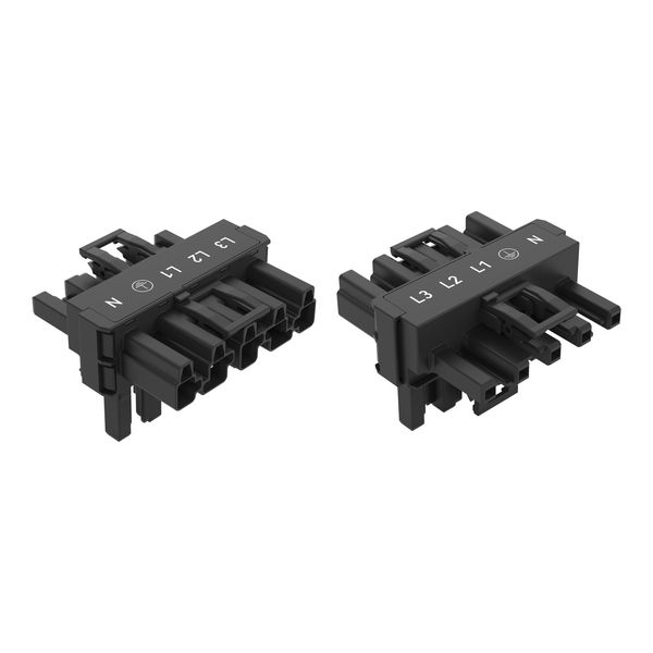 T-distribution connector 5-pole Cod. A black image 4