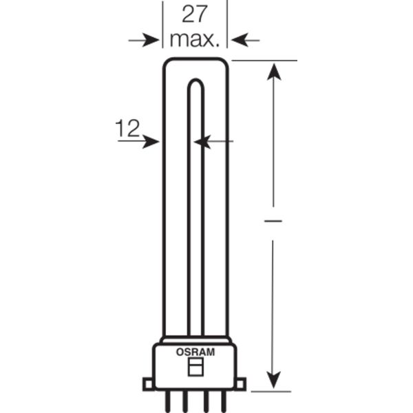 Compact Fluorescent Lamp Osram DULUX® S/E 11W 4000K 2G7 image 9