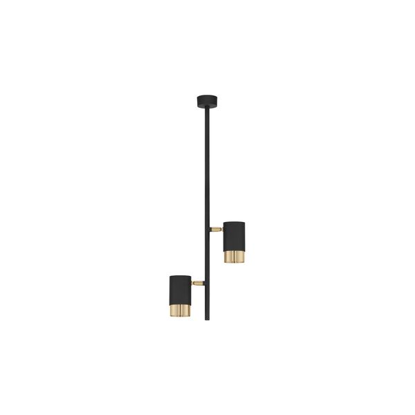 Sandy Black & Gold Aluminium LED GU10 2x10 Watt 230 Volt IP20 Bulb Excluded D: 5.9 H: 62.7 cm image 1