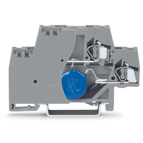 Component terminal block;double-deck;with end plate;gray image 3