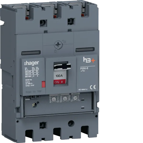 P250 LSnI 3P-3D 100A 70kA Circuit Breaker image 1