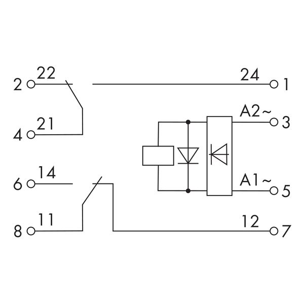 Relay module Nominal input voltage: 24 … 230 V AC/DC 2 changeover cont image 7