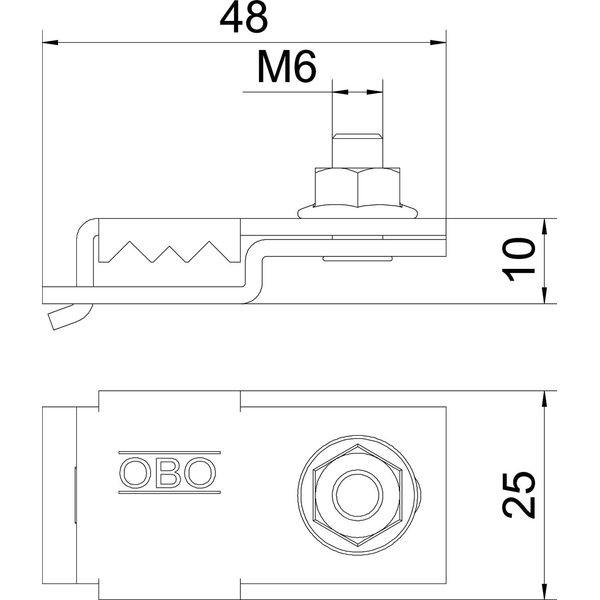 VEK-GRM 3.9 FS Connection and earthing clamp for GR-Magic 42x19x11 image 2