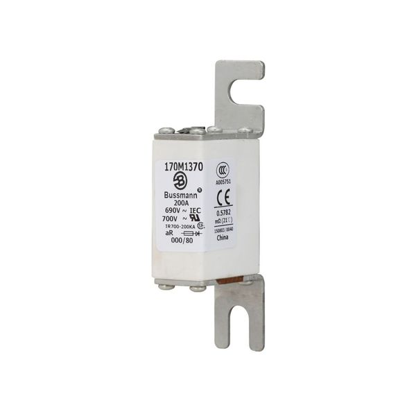 Fuse-link, high speed, 200 A, AC 690 V, DIN 000, 21 x 40 x 100 mm, aR, DIN, IEC, single indicator image 8