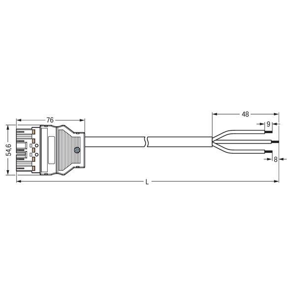 pre-assembled connecting cable Cca Plug/open-ended blue image 8