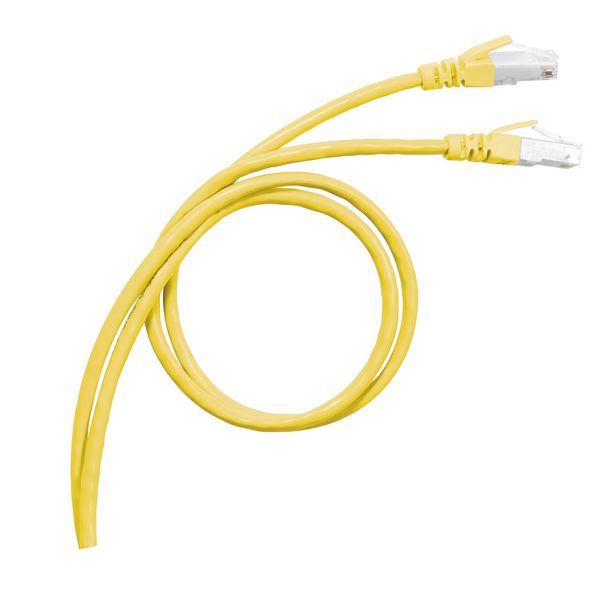 Patch cord RJ45 category 6A S/FTP shielded PVC yellow 3 meters image 2