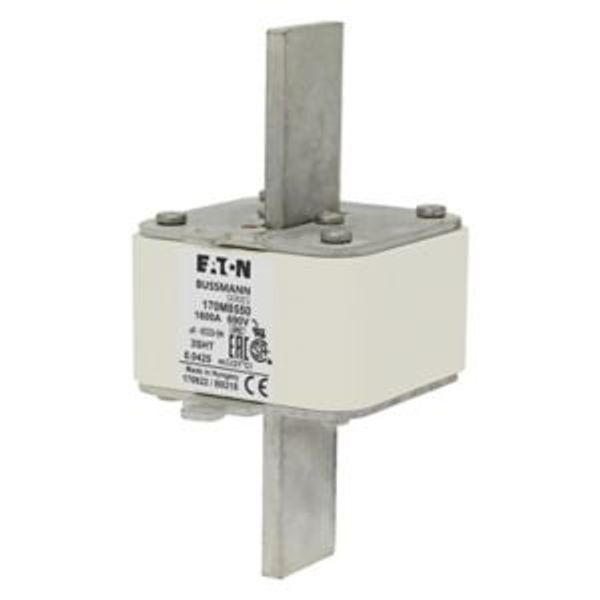 Fuse-link, high speed, 1600 A, AC 690 V, size 3, 76 x 76 x 150 mm, aR, IEC, single indicator image 4