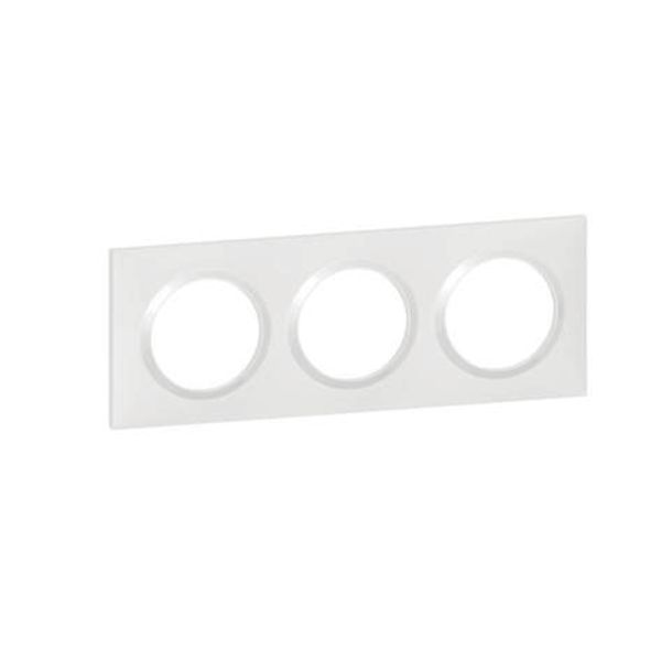 600803 Dooxie square plate 3 positions white finish image 1