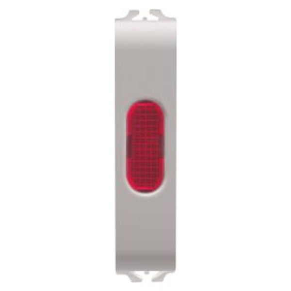 SINGLE INDICATOR LAMP - RED - 1/2 MODULE - NATURAL SATIN BEIGE - CHORUSMART image 1