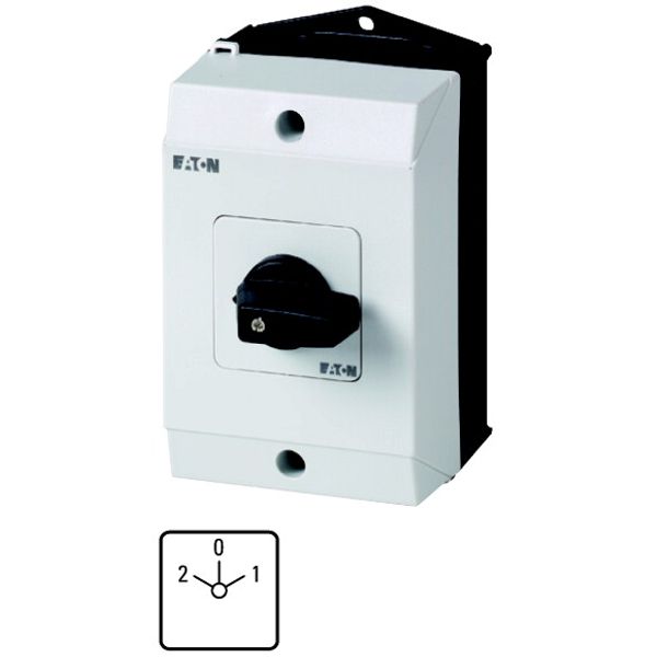 Multi-speed switches, T0, 20 A, surface mounting, 4 contact unit(s), Contacts: 8, 60 °, maintained, With 0 (Off) position, 2-0-1, Design number 5 image 1