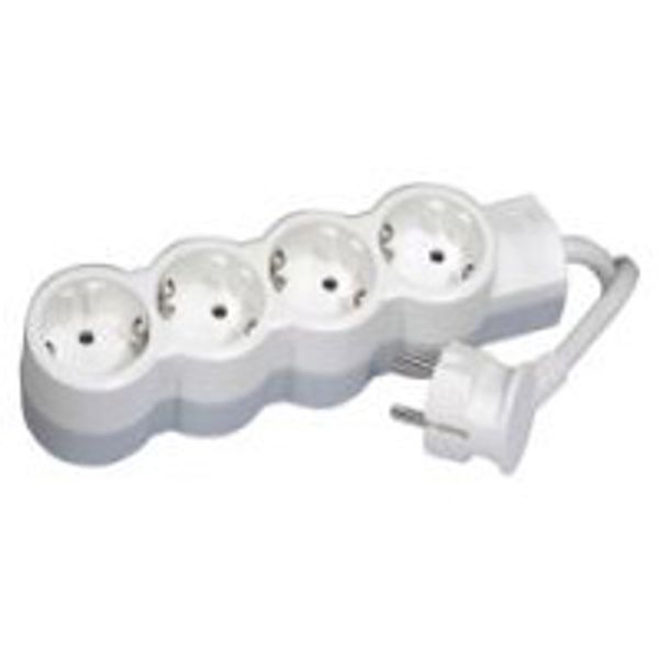 Multi-outlet extension - 4x2P+E - 1.5 m cord image 1