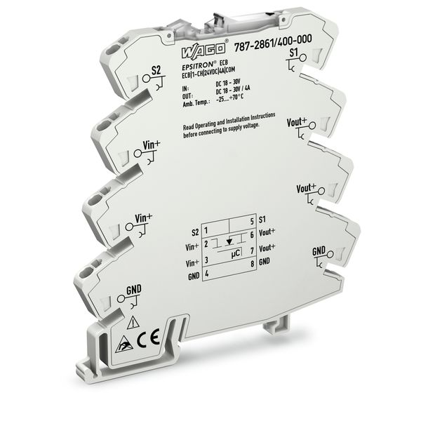 Electronic circuit breaker 1-channel 24 VDC input voltage image 1