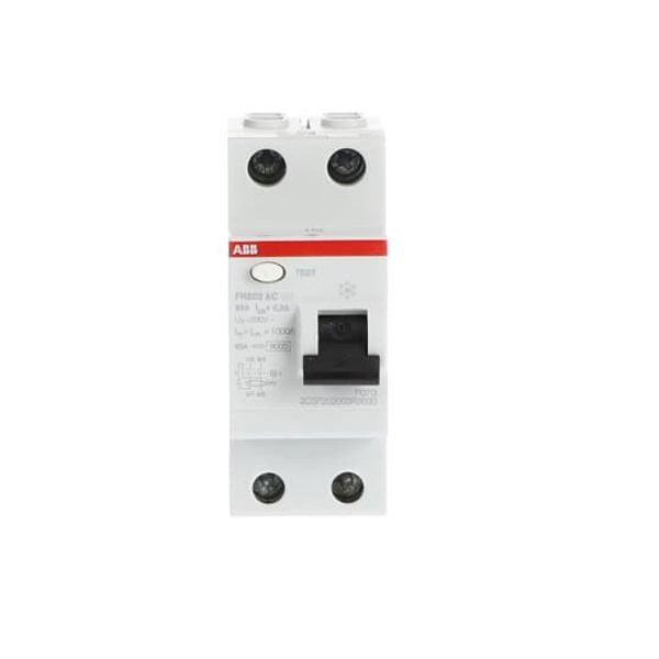 FH202 AC-63/0.3 Residual Current Circuit Breaker 2P AC type 300 mA image 2