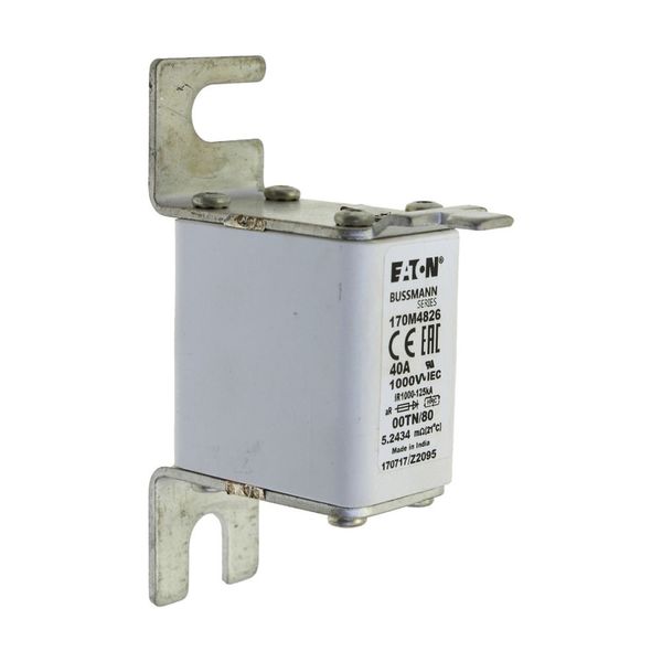 Fuse-link, high speed, 40 A, AC 1000 V, size 00, 30 x 47 x 98 mm, aR, DIN, IEC, type T indicator image 8