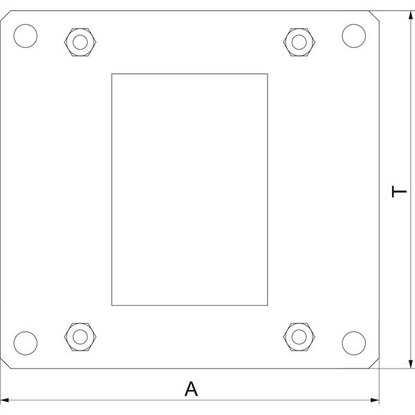 BSKM-GT 0407 FS Lock plate, T branch for suspended mounting 40x70 image 2