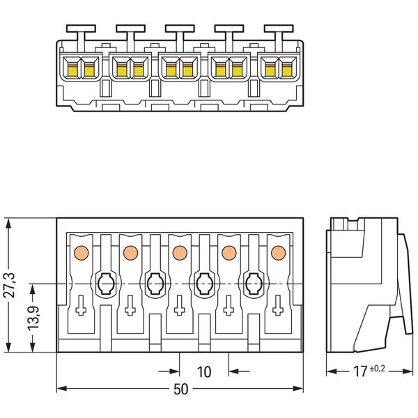 Lighting connector push-button, external without ground contact white image 2