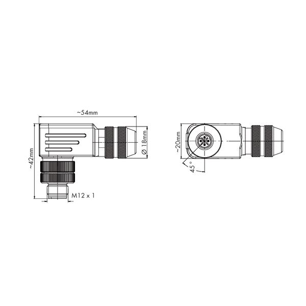 Accessories M12 plug, right angle 4-pole image 5