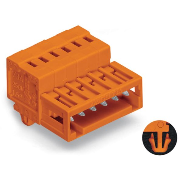 1-conductor male connector CAGE CLAMP® 1.5 mm² orange image 1