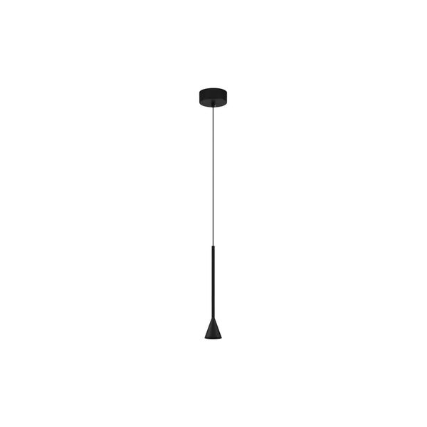 Triac Dimmable Black Aluminium  LED 6 Watt 220-240 Volt  262Lm 3000K IP20  D: 6 H: 200 cm Adjustable Height image 1