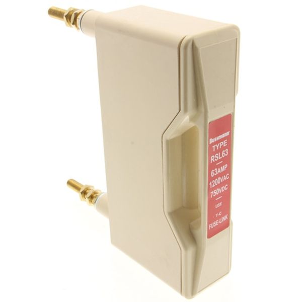 Fuse-holder, high speed, 63 A, AC 1200 V, DC 750 V, 1P, BS, rear stud connected image 3