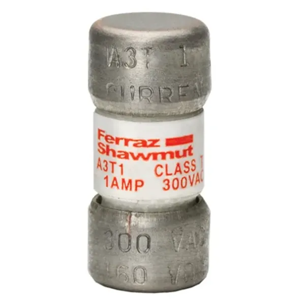 Fuse A3T - Class T - Fast-Acting 300VAC 160VDC 1A Ferrule image 1