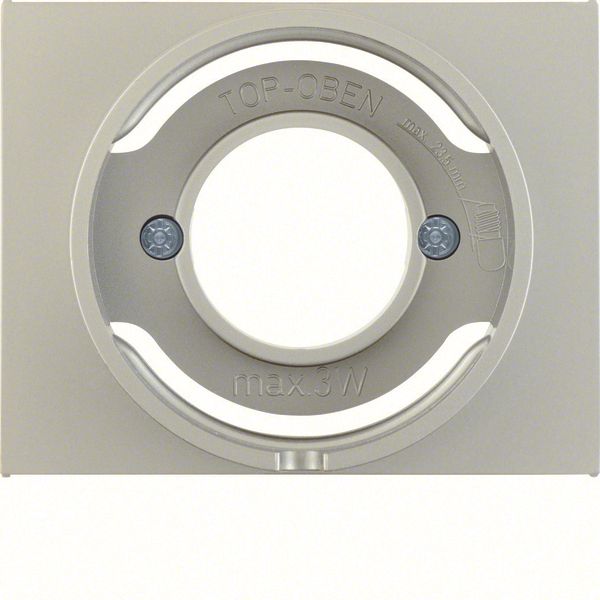 Centre plate for pilot lamp E14, K.5, stainless steel matt, lacq. image 1
