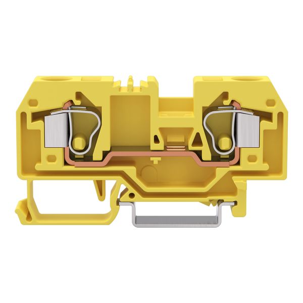 2-conductor through terminal block green-yellow image 1